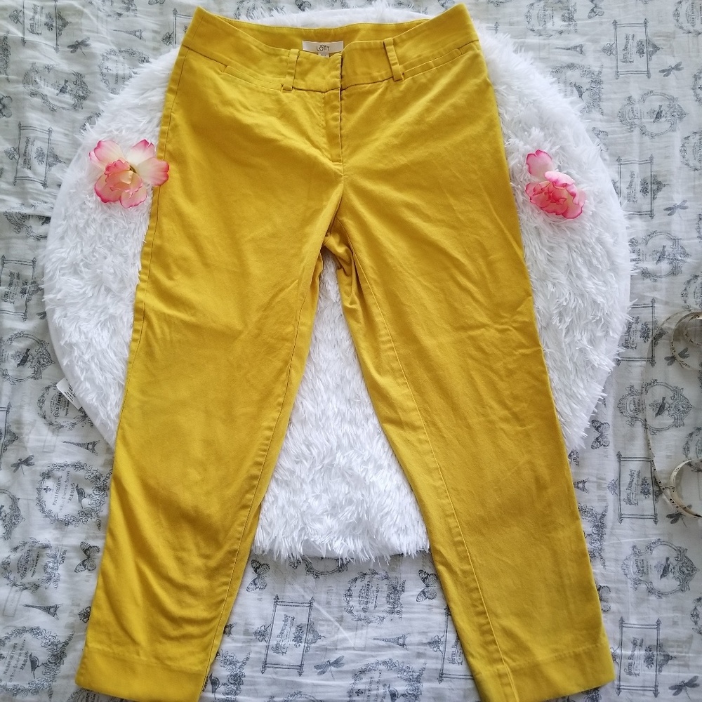 Loft yellow Riviera Pants